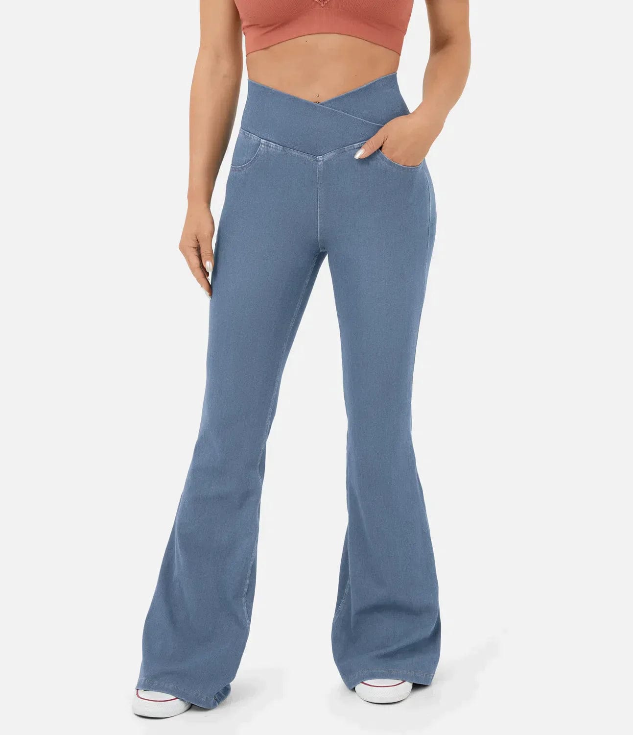 Clara™ - High-waisted elastic jeans