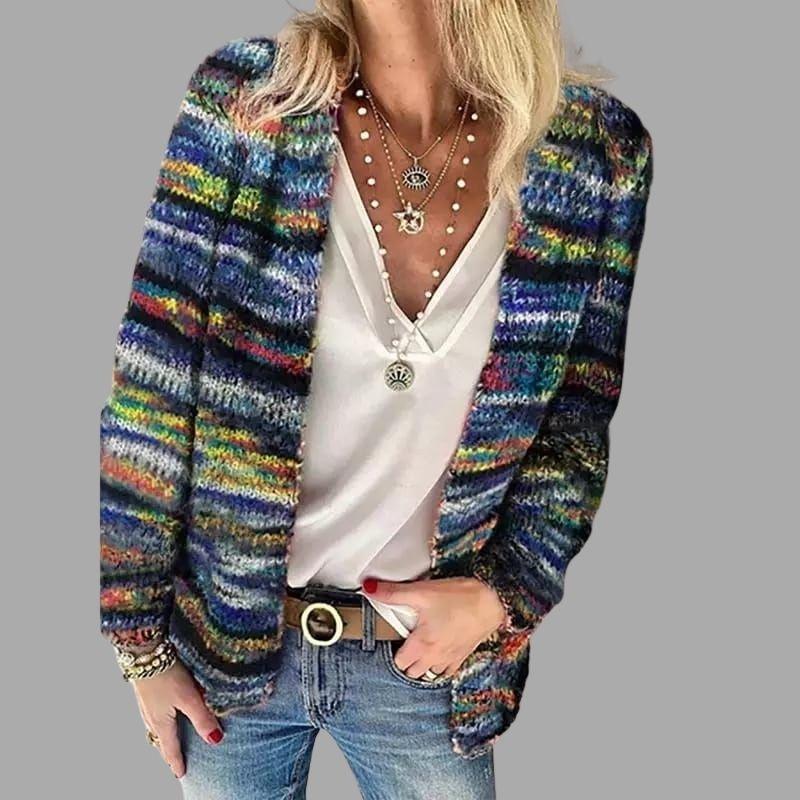 Noa - Warm multicolored cardigan