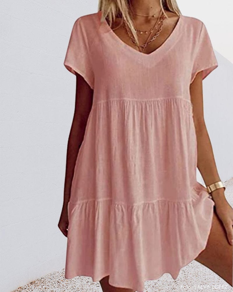 Alessandra - Casual Loose Short-Sleeve Dress