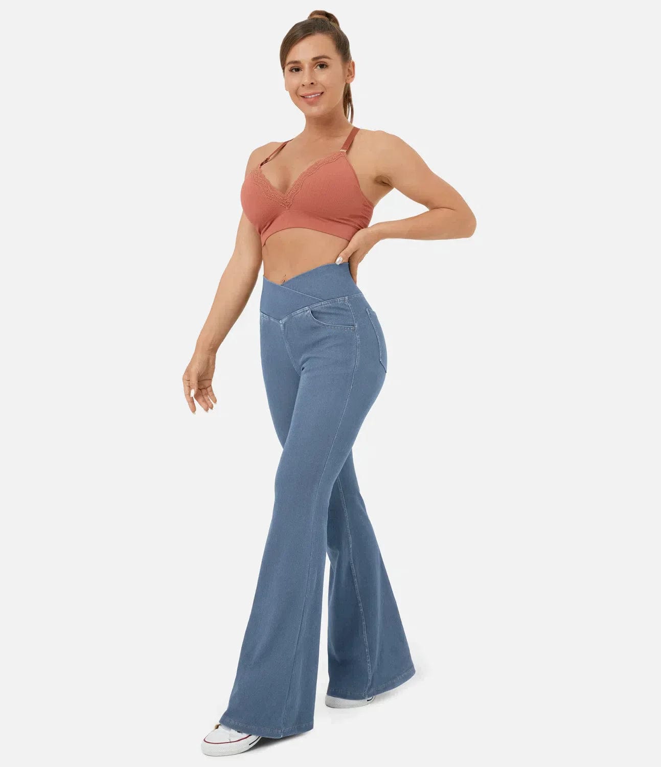 Clara™ - High-waisted elastic jeans