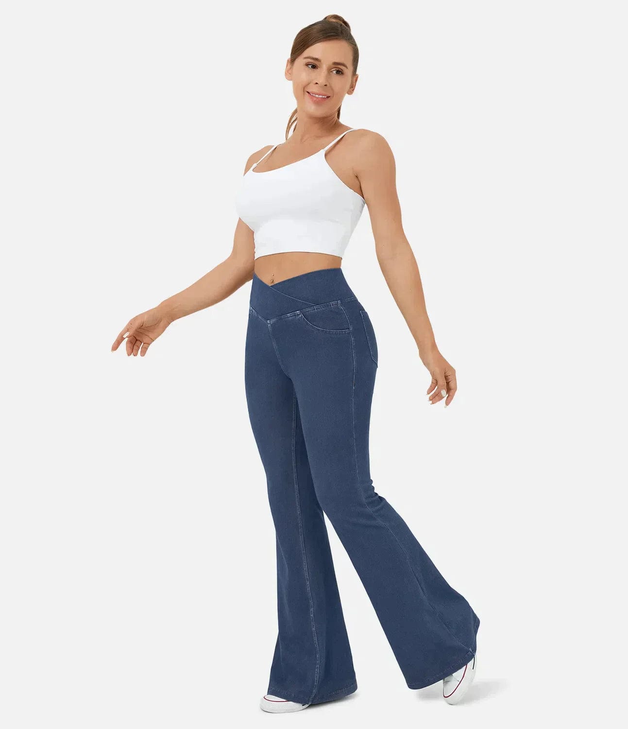 Clara™ - High-waisted elastic jeans