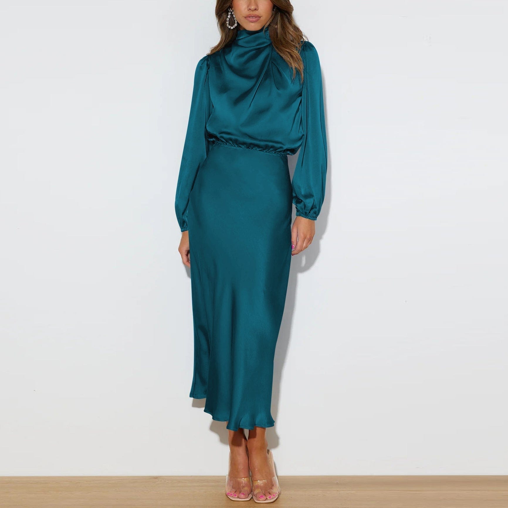 Fiona - Long Satin Dress